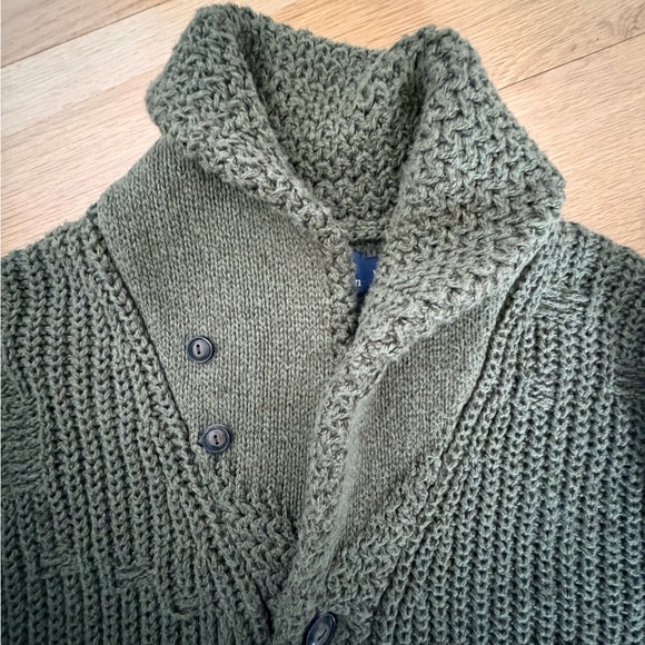 Distressed Linen-Cotton Shawl Cardigan
Polo Ralph Lauren Men’s M VGC Olive Gr - Picture 11 of 13